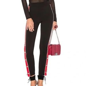 LOVERS + FRIENDS Black On Track Snap Side Stripe Pants Size Small